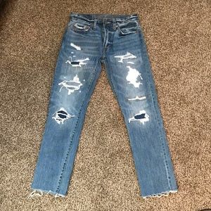 American Eagle Skinny Ripped Holes Jeans( men’s)